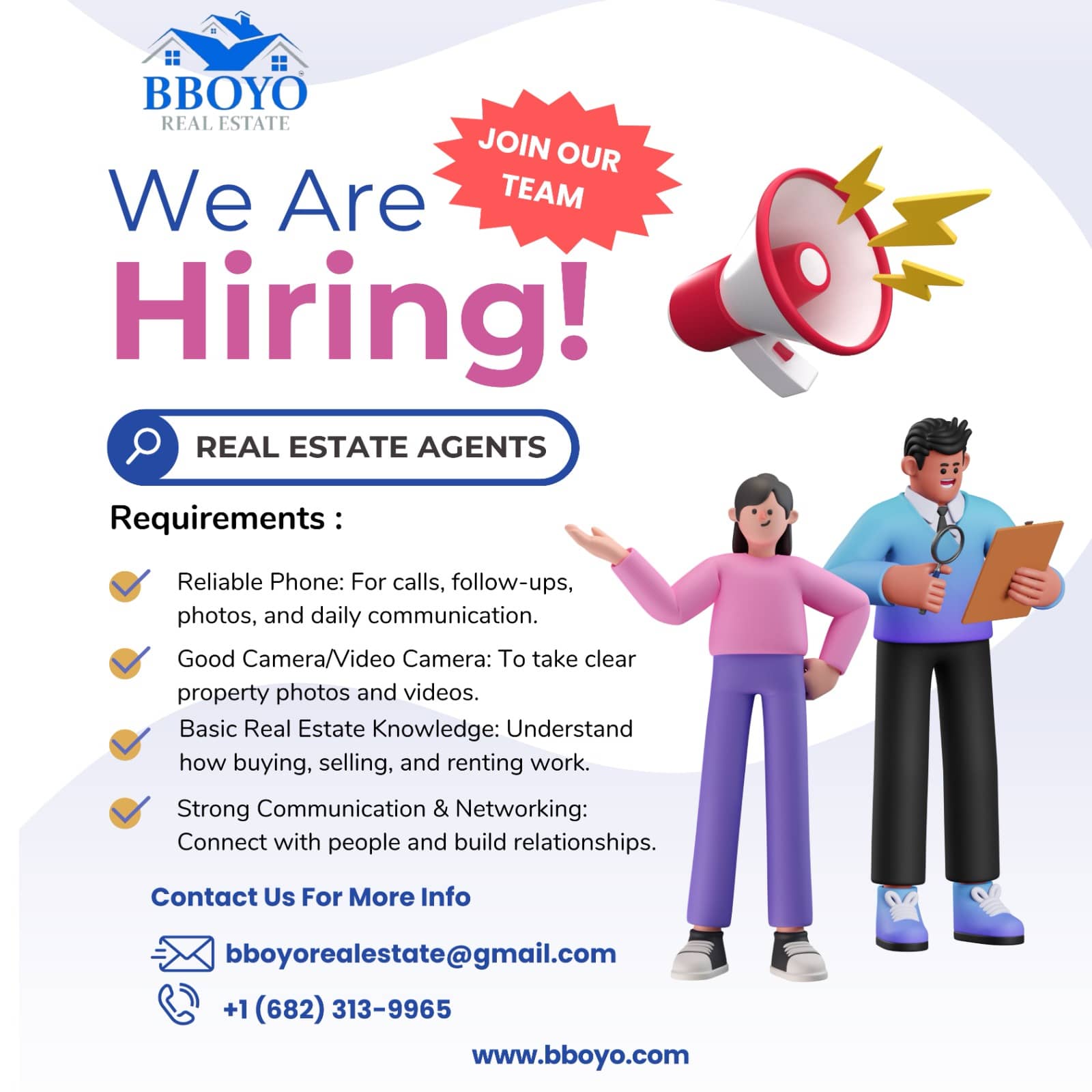 Bboyo Real Estate is recruiting agents nationwide